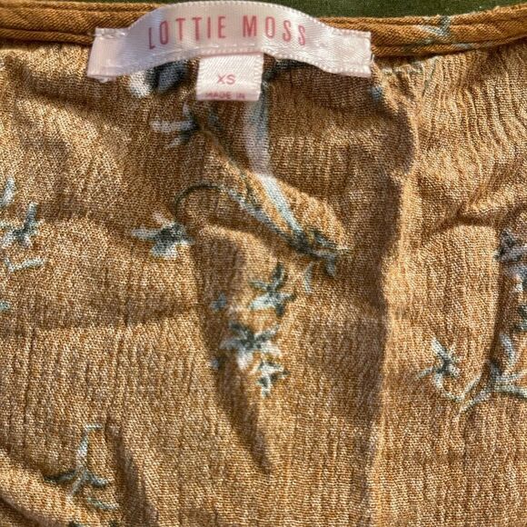 💥PacSun Lottie Moss Floral Ruffled Crop Top - Picture 6 of 7